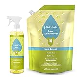 Puracy Natural Baby Stain Remover Bundle - Enzyme-Powered Stain and Odor Eliminator, Fragrance Free...