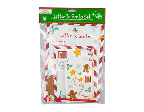 My Gift Direct® Pack lettre au Père Noël avec crayon, gomme, feuille d'autocollants et enveloppe Cover