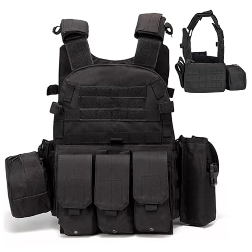 Chaleco Airsoft MOLLE transpirable con ajuste corporal y sistema modular 7