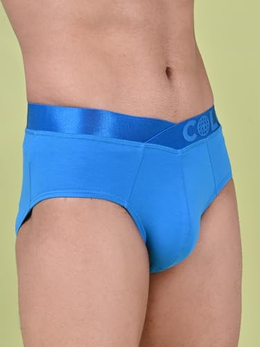 Image of Rupa Colors Modern Solid Brief for Men, Cotton Blend, Regular Fit, Outer Elastic, Pack of 1