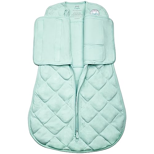 Image of HugMe™ Wearable Baby Swaddle Blanket 0-6 Months – Feels Like a Hug – Newborn/Infant Baby Sleep Swaddle Sack – Organic Cotton - 2 Way Zipper Transition Swaddles - Machine Wash & Dryable - Sage