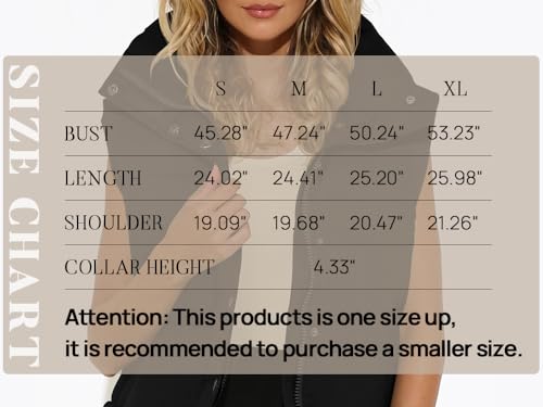 MIROL Women's Sleeveless Cropped Puffer Vest Zip Up Stand Collar Button Down Winter Crop Jackets Outwear Vest with Pockets4