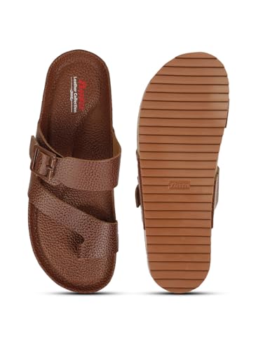 Image of Bata 8755 NEW BIO MILLED E: Men's Maroon Casual Slip-On Thong Slippers for Stylish Comfort