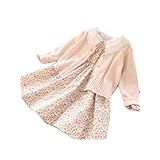 [YJSO] ワンピース きれいめ 春 子供服 女の子 カーディガン 保育園 服 子供 きれいめ 春 夏 ベビー 長袖 フォーマル 結婚式 衣装 祝い 赤ちゃん 誕生日 1歳 2歳 キッズ 子ども服 韓国風 90 七五三 お洒落 プレゼント 小学生 清楚 春 ピンク 秋 冬