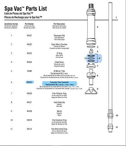 Aura Paradise Spa Vacuum Replacement Filter Kit