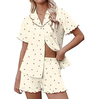 Ekouaer Pijamas Mujer Verano Ropa de Dormir de Dos Piezas