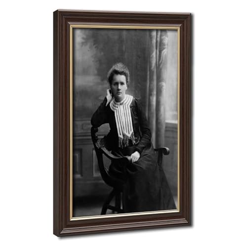Affiche toile Marie Curie 40x61 cm décoration murale avec cadre à suspendre pour bureau