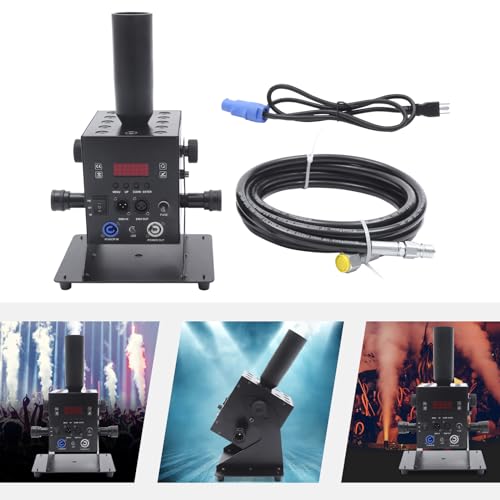 Máquina de chorro de CO2 LED de 250 W para bar, DJ y fiesta, máquina de humo, máquina de niebla con ajuste multiángulo y control DMX de 6 canales miniatura 5