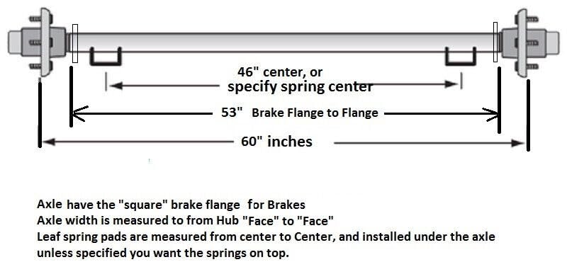 Everything for trailers, RVs and trucks and more - New 2000# For Axle For Beam 60