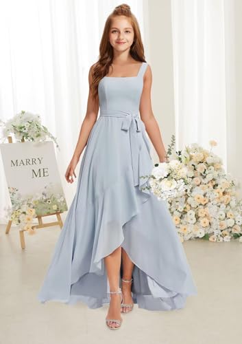 MRHUSH Junior Bridesmaid Dresses for Teen Girls Formal Dresses Chiffon A-Line Flower Girl Dress for Wedding Party Gowns2