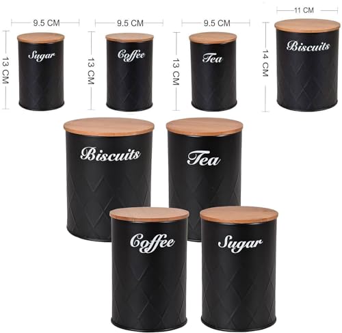 HOCHSTE Set di barattoli di latta da cucina, 4