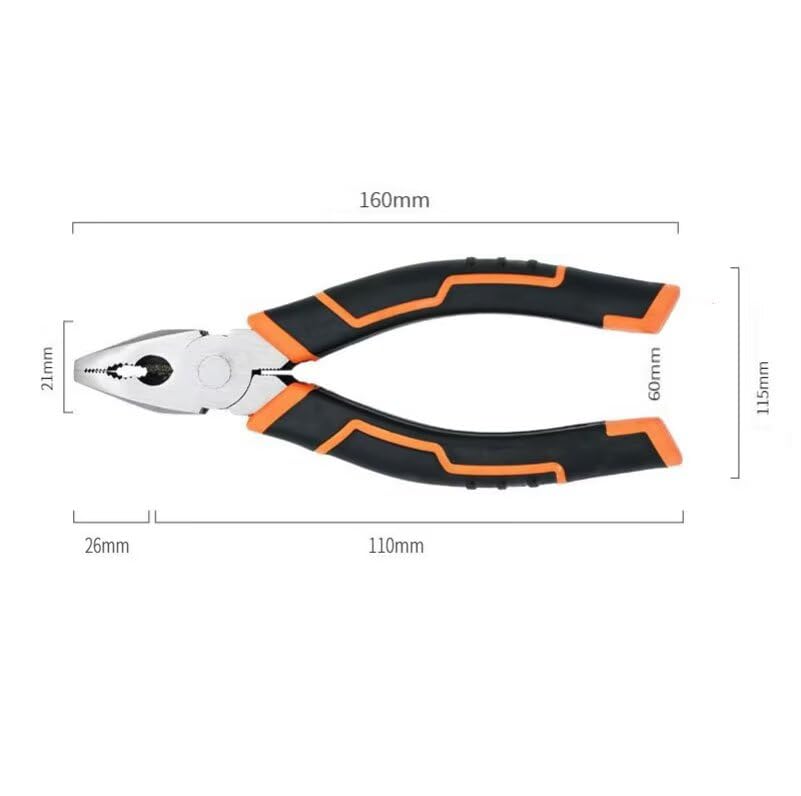 1Pcs Chromium Alloy Steel YTH-2117 Flat Nose Pliers 6-inch Electrical Steel Wire Vise Pliers