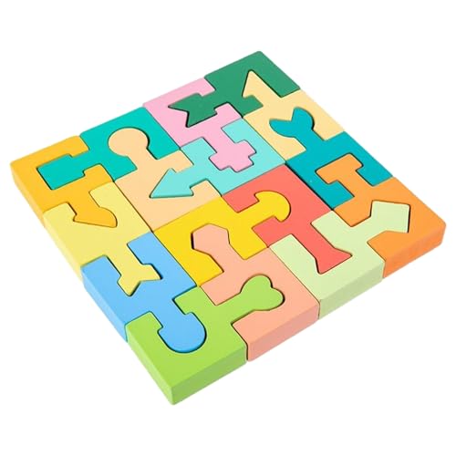 gafdu para Niños | Juego de Encajar Formas Geométricas | Puzzle De Madera con 16 Piezas | para Niños de 4 a 6 Años, Aprendizaje y Tiempo de Juego, Hogar, Escuela y Jardín de