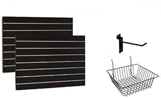 Black Slatwall Panels Organizer Kit - Includes (2) - 24