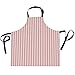 TropicalLife HaJie - Grembiule regolabile con motivo a righe, colore rosa, con 2 tasche, per uomo e donna, cucina, unisex, da lavoro