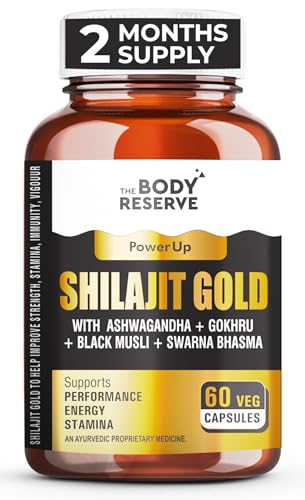 The Body Reserve Shilajit Gold Capsules For Men Himalayan Shilaje...