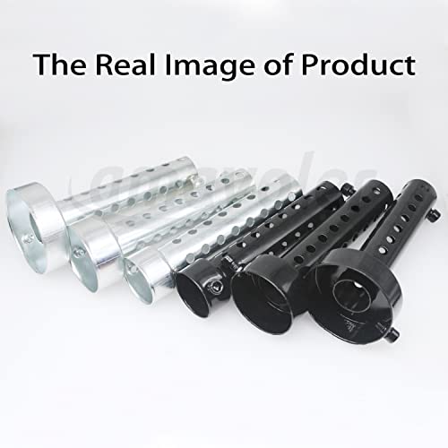 amavoler Motorcycle Exhaust Silencer Motorbike Muffler Insert Baffle Silencer Universal (silver-45mm)