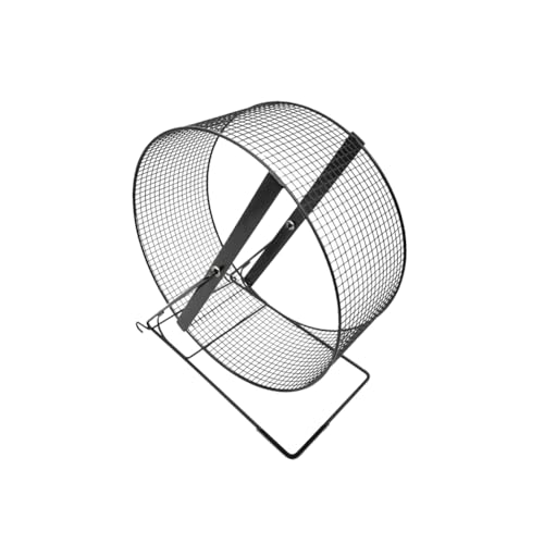 小動物ランニングホイールハムスター ミニハリネズミ ハムスタ 回し車壁掛けランニングホイールサイレントスポーツランニングホイール用品 静音回し車 サイレントホイール 夜も静か 安全 丈夫で安全ペット用品 (黒,21cm)