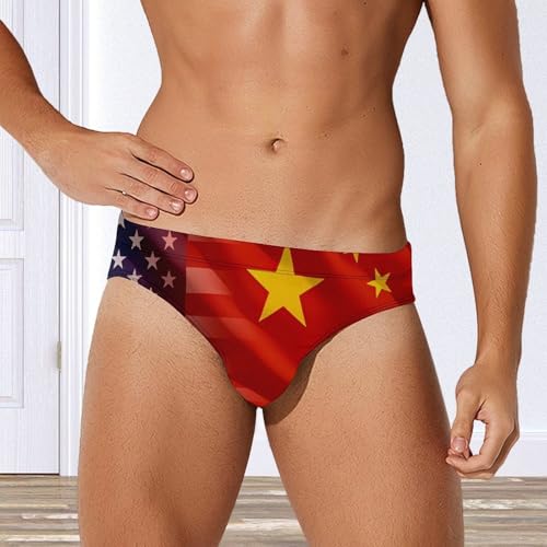 U.S. Flag China Flag Mens Swim Briefs Sexy Bikini Swimwear Bathing Suits Trunks4
