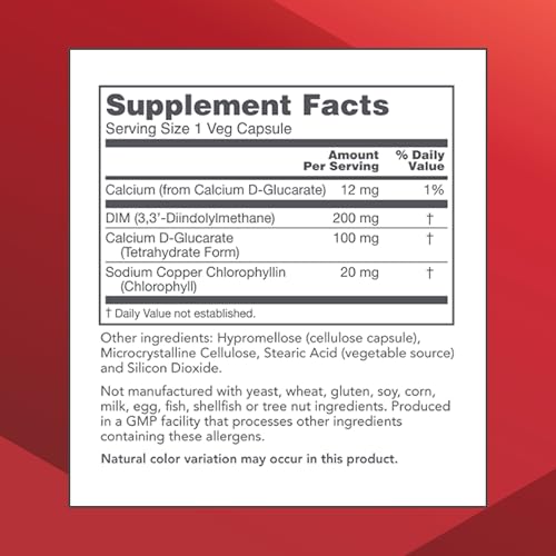 PROTOCOL FOR LIFE BALANCE DIM 200 Plus CDG - 200mg - Calcium & DIM Supplement - for Cleanse Detox & Hormone Metabolism - Calcium D Glucarate - Non-GMO & Kosher - 90 Veg Caps - Image 3