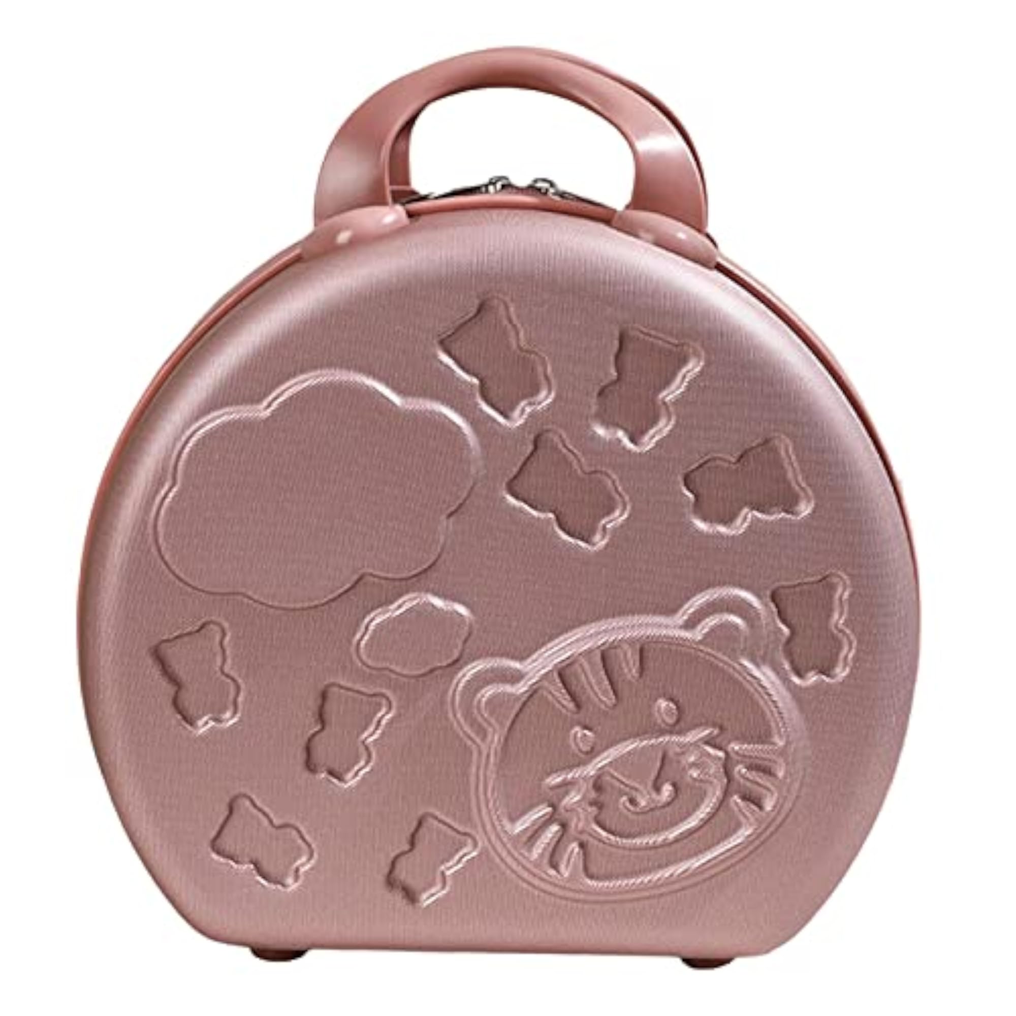 Mini Hard Shell Cosmetic Case Organizer, Small Girls Rose Gold