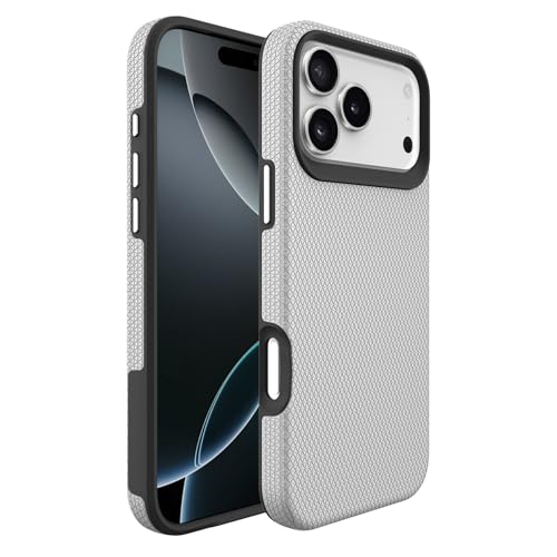 Image of NOXO Ultra-Hybrid Triangle Back Case Cover for iPhone 17 Pro, | Shockproof Design | Camera Protection | Soft TPU & Rugged PC | Bumper Case Cover for iPhone 17 Pro, (Frost White)