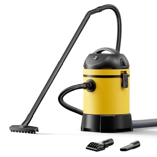 Wiltec Teichsauger 1400 W, 30 L Füllmenge, mit 2 Schläuchen, Poolsauger Schlammsauger Teichschlammsauger Nass Trocken Sauger mit Entleerungsautomatik