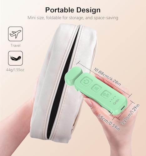 Image of Gritin Book Light Rechargeable, Reading Light Lamp Clip on Book, Eye Caring 3 Colors, 5 Brightness & Stepless Dimming, Long Lasting up to 80hrs, Portable Mini Book Light for Book Lovers-Cyan