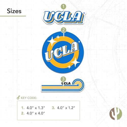 Sticker UCLA vinyle imperméable grand format 10,2 cm style années 70 - 4