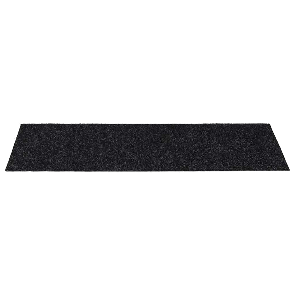 Samoprzylepne maty na schody, 30 szt., 60 x 25 cm, czarne, z włókniny igłowanej, polipropylenu, antypoślizgowe, nadają się do prania, ochrona przed krokami, na klatkę schodową, korytarz