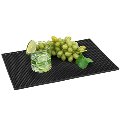QWORK 1 Stück Barmatte Gummi Abtropfmatte 45x30cm Rutschfeste langlebige und leicht zu reinigende Überlaufmatte für Kaffee Bar Club Küche und Restaurants