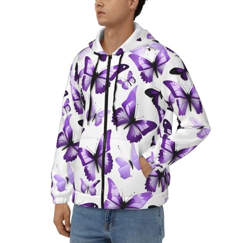 Sweat à capuche fermeture éclair homme veste molleton polyester doux - 2