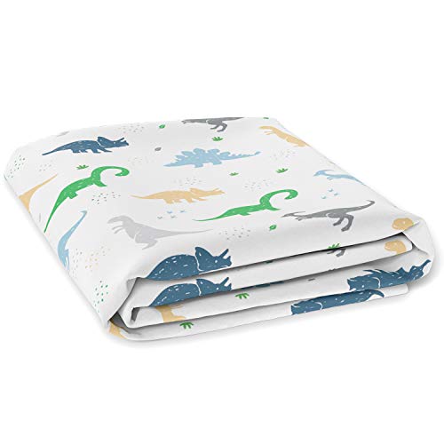 Cuddly Cubs Dinosaur Changing Pad Cover – Snuggly Soft Plush Cotton Changing Table Cover For Boy, Girl – Fits Perfectly On Summer Infant And Other 16 X 32" Baby Changing Table Pads #TOP5