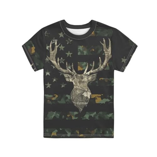 Cool Graphic T-Shirt for Boys Crewneck Casual Breathable Short Sleeve Tops Tee Shirt Tshirt for Teen Kids