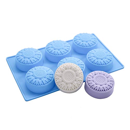 Seifenform Sonnenblume Blume Seifenform Handgemachte Seifenform Mousse Kuchen Silikonform Kuchen Backen Werkzeuge Seifenformen for Seifenherstellung Seifenformen silikon ( Color : Random Color )