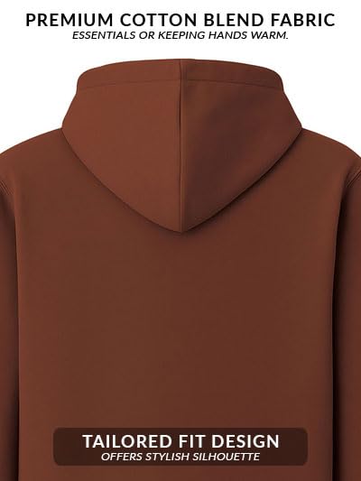Image of ADRO Men's Regular Fit Zip-Up Hoodie for man | 320 GSM Cotton Poly Fleece Zipper Sweatshirt with Soft Fabric & Printed Hoodies