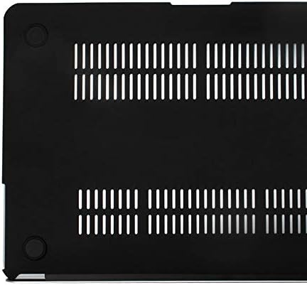 KECC Ultra Thin Case for MacBook Air 13 inch 2022-2018 Release M1 Chip, Italian Leather Hard Shell for MacBook Air 13.3” + Keyboard Cover, Black Leather — view 6