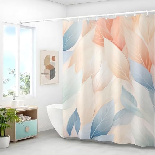 Rideau de douche anti moisissure 140x200 imperméable polyester lavable avec crochets - 4