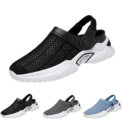 Generic Men's Orthopedic Hollow-Out Summer Sandals, Knit Mesh Walking Shoes Beach Sandals, Breathable With Arch Support