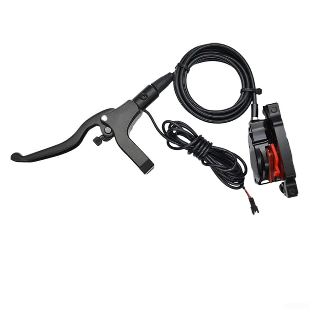 Juego de frenos de disco hidráulicos Ebike con sensor de apagado para bicicleta eléctrica y scooter, aluminio CNC dual para calibradores de pistón y palancas (freno trasero)