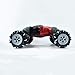 Lihgfw 2.4g Fernbedienung Auto Twist Autouhr Handsteuerung Deformation Fernbedienung Auto Off-Road Klettern Auto Twist Car Kinder Spielzeug Junge [Dual Fernbedienung Uhren Sensor] (Color : Rot)
