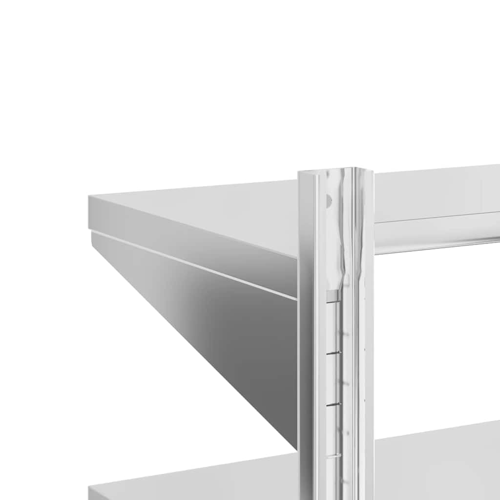 vidaXL Estante de Pared Acero Inoxidable Plateado 100x40x60 cm