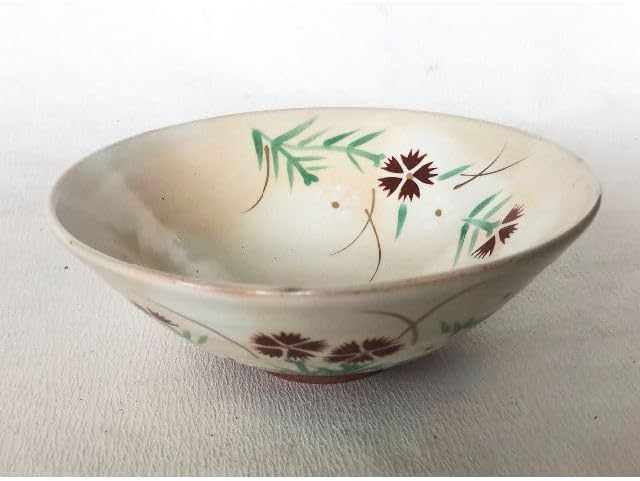 茶道具 抹茶碗 色絵撫子抹茶碗 抹茶茶碗 茶道具 抹茶碗 色絵撫子抹茶碗