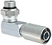 EATON Weatherhead Coll-O-Crimp 12U-R72 90 Degree Male Swivel Elbow Fitting, Straight Thread O-Ring, Low Carbon Steel, 3/4" Hose ID, 3/4" Tube Size