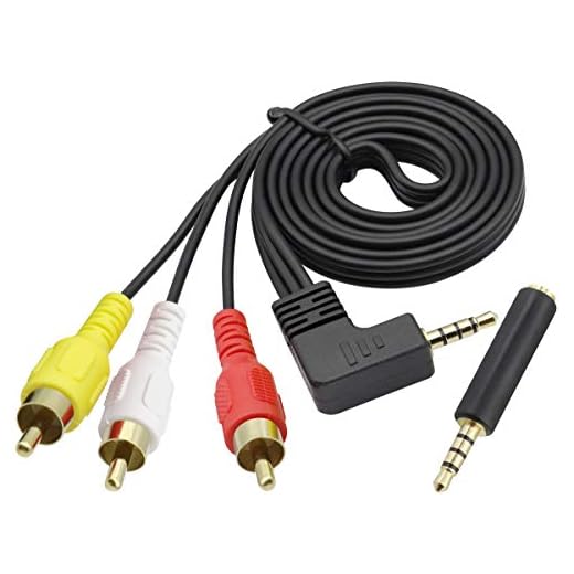 AAOTOKK 90 Degree 3.5mm to RCA Audio Connector Cable, Right Angle 3.5mm Male to 3 RCA Male TTRS AUX Stereo Audio Adapter Cable for AV,Audio,Video,LCD TV,HDTV etc.(1m/3ft)