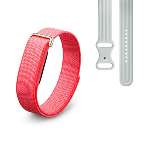 Google Fitbit Air – Moniteur d'activité Physique sans écran avec Suivi des activités Sportives – Compatible avec iOS et Android – Rouge Framboise + Bracelet...