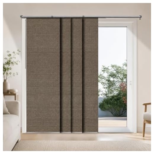 CHICOLOGY Vertical Blinds , Room Divider , Door Blinds ,Blinds for Sliding Glass Doors , Temporary Wall , Closet Curtain , Room Door, Woven Truffle (Natural Woven) W:46-86 x H:Up-to 96 inches