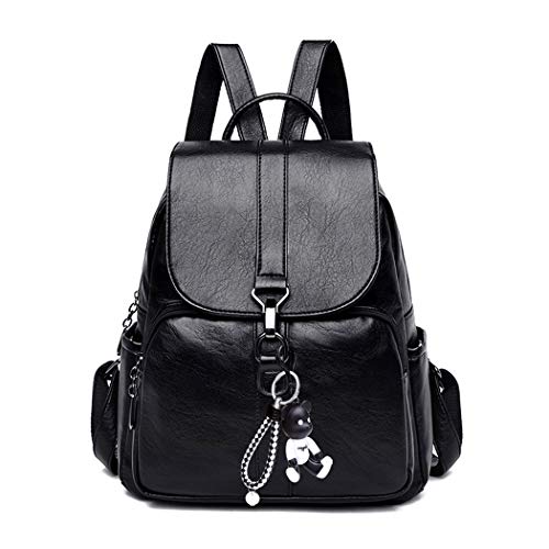Mochilas Para Portatil BUKESIYI Mujer Bolsos Mochila Niña Vestir Antirobo Pequeña Casual Bandolera Portatil PU Cuero Piel CCES78126 Fekete