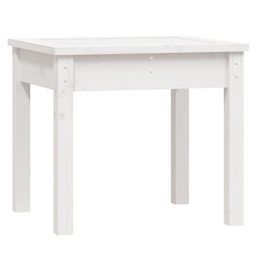 Banc de jardin blanc en bois massif pour coin détente de terrasse d'été