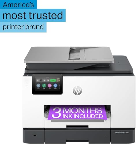 hp officejet pro 9135e all-in-one printer color printer-for-small medium business print copy scan fax wireless 3 months of instant ink included two-sided printing two-side renewed premium